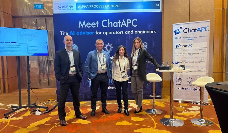 The Alpha Process Control team at the ChatAPC booth at Asia Downstream 2025